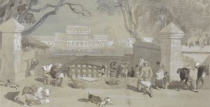 Büro des Sudder Revenue Boards von der Kyd Street - Kalkutta von Sir Charles D
