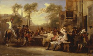 Chelsea-Pensionäre erhalten die Gazette, die die Schlacht von Waterloo ankündigt von Sir David Wilkie