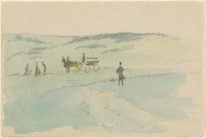 Landschaft mit Figuren und einer Kutsche von Sir David Wilkie