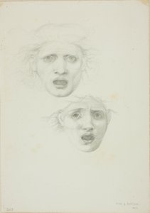 Kopf der Medusa, zwei Studien für Rondanini Medusa