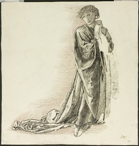 Kniende drapierte Figur von Sir Edward Burne Jones