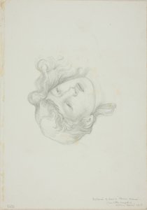 Reflexion des Kopfes, Studie für Spiegel der Venus von Sir Edward Burne Jones