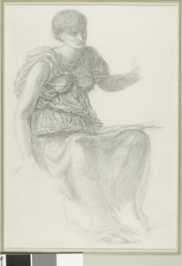 Studie für eine der Schicksalsgöttinnen von Sir Edward Burne Jones