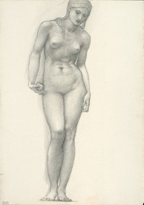 Venus mit goldenem Apfel in der rechten Hand, für das Troja-Triptychon (Skizzenbuch #2639)