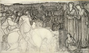 Gualdrada Donati stellt ihre Tochter Buondelmente vor von Sir Edward Coley Burne Jones