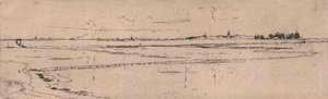 Skizze von Monnikendam in der Ferne von Sir Frank Short