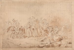Banditen von Kurdistan helfen Georgiern, tscherkessische Frauen zu überraschen und zu entführen von Sir George Hayter