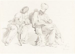 Zwei Männer in orientalischer Kleidung von Sir George Hayter