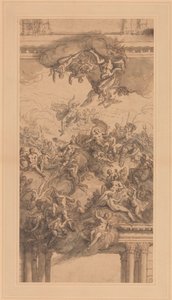 Ein Entwurf für eine Decke von Sir James Thornhill
