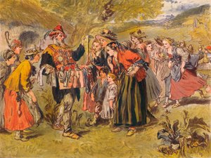 Autolycus singt in Ein Wintermärchen: Akt IV, Szene III, um 1875