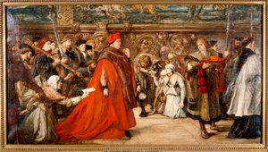 Kardinal Wolsey, Kanzler von England, auf seinem Weg zur Westminster Hall von Sir John Gilbert