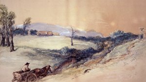 Landschaft mit Pferd und Wagen, 1883 von Sir John Gilbert