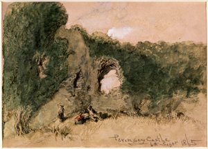 Pevensey Castle, East Sussex (1865) von Sir John Gilbert