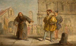 Szene aus Shakespeares Der Kaufmann von Venedig, 1865