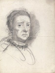 Kopf einer älteren Dame; Studien nach Raphaels Disputation von Sir Joshua Reynolds