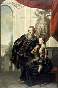 Sir Watkin Williams-Wynn und Lady Henrietta Williams-Wynn, seine Frau, in Maskenkostümen