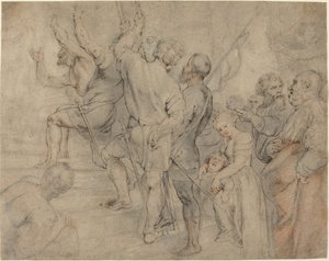 Teil der Menge beim Ecce Homo von Sir Peter Paul Rubens over Anonymous Italian after Titian
