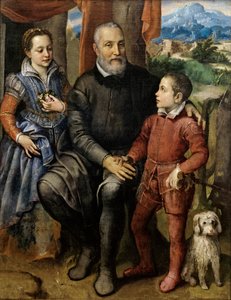 Der Vater des Künstlers Amilcare Anguissola und ihre Geschwister Minerva und Asdrubale, ca. 1559