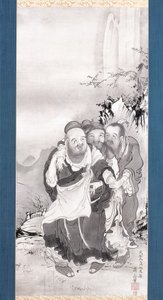Die drei Lacher der Tiger-Schlucht von Soga Shohaku