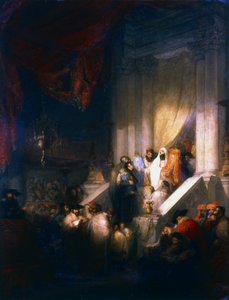 Lesung aus den Gesetzestafeln in der Synagoge, 1831 von Solomon Alexander Hart