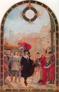 Karl I. fordert die fünf Mitglieder in der Guildhall von Solomon Joseph Solomon
