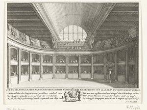 Das Theater von Jacob van Campen von der Bühne aus gesehen, 1658 von Solomon Savery