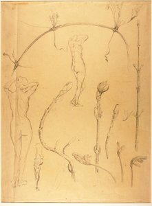 Zweig und Aktstudie von Solon H. Borglum