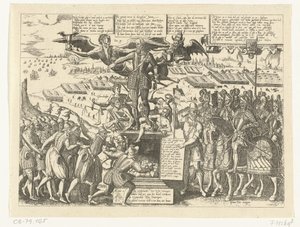 Reproduktion der Karikatur auf die Statue von Alva, 1571 von Sons, and Stewart, G. Waterston