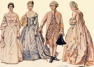 Kleidung während der Herrschaft von Georg II. 1750-1760, 1903, 1937 von Sophie B. Steel