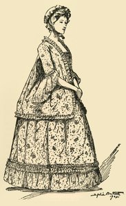 Bild eines kurzen Watteau-Sacks über einem Unterrock, um 1750-1800, 1903, 1937 von Sophie B. Steel