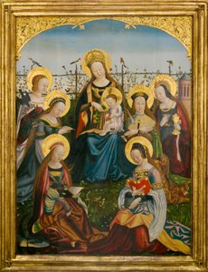 Triptychon der Maria mit Kind und Heiligen (Mittelteil) von South German School