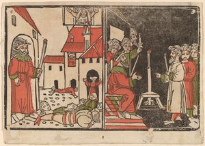 Massaker der Erstgeborenen und ägyptische Finsternis von Spanish 15th Century