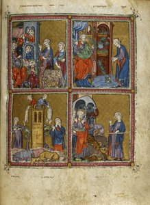 Szenen aus Exodus: Die Plagen von Läusen, Fröschen, Viehpest und Pestilenz, Illustrationen aus 