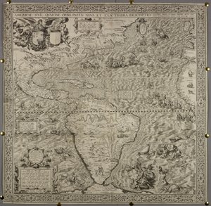 Americae Sive Quartae Orbis Partis Nova Et Exactissima Descriptio von Spanish School