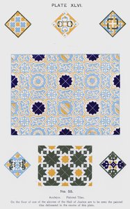 Azulejos, bemalte Fliesen (Farblitho) von Spanish School