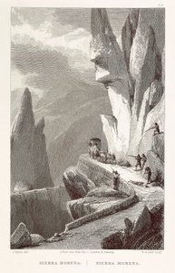 Banditen greifen eine Karawane in der Sierra Morena in Andalusien an von Spanish School