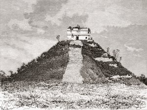 Chichen Itza, Yucatán, Mexiko: El Castillo alias der Tempel von Kukulkan oder Kukulkans Pyramide von Spanish School