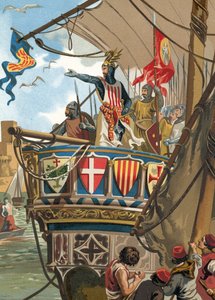 Abreise von Jaime I. von Aragon zur Eroberung von Mallorca von Spanish School