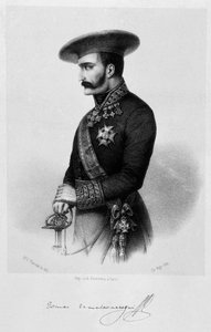 Erster Karlistenkrieg (1833-1840): Porträt des karlistischen Generals Tomás de Zumalacárregui (1788-1835) von Spanish School