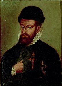 Francisco Pizarro (1478-1541) spanischer Konquistador von Spanish School