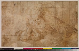 Gott der Vater segnet, 1675-99 von Spanish School