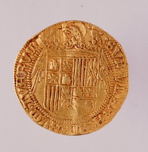 Goldmünze aus Spanien: Regierungszeit der katholischen Könige Ferdinand und Isabella (1474-1516) von Spanish School