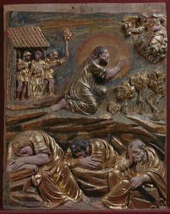 Jesus im Garten Gethsemane (Detail eines Renaissance-Altars) von Spanish School
