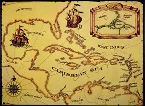 Karte des spanischen Hauptgebiets von Spanish School