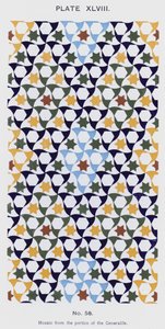 Mosaik aus dem Portikus des Generalife (Farblithografie)