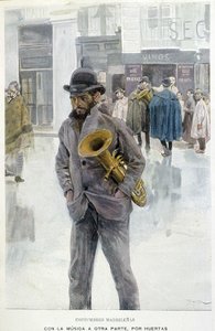 Musik auf den Straßen: Musiker - Bettler in Madrid von Spanish School