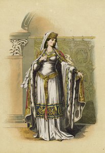 Adlige Frau zur Zeit von Kaiser Friedrich Barbarossa, zweite Hälfte des 12. Jahrhunderts