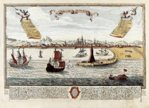Hafen von Barcelona, spätes 18. Jahrhundert von Spanish School