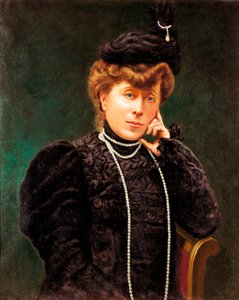 Porträt der Herzogin Maria del Carmen Villahermosa (1815-1905). Anonymes Gemälde. Ende des 19. Jahrhunderts. von Spanish School