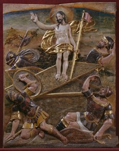 Auferstehung, Detail eines Renaissance-Altarbildes von Spanish School